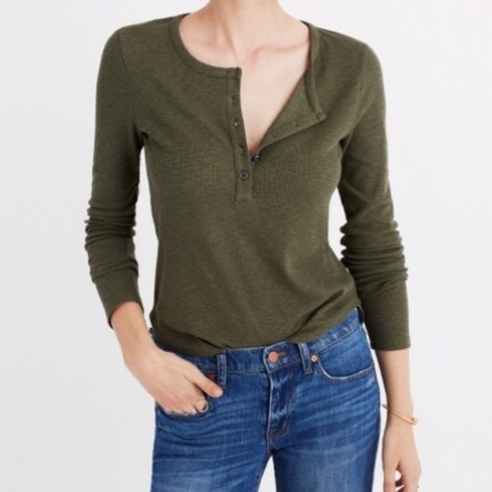Madewell Ribbed Henley Tee